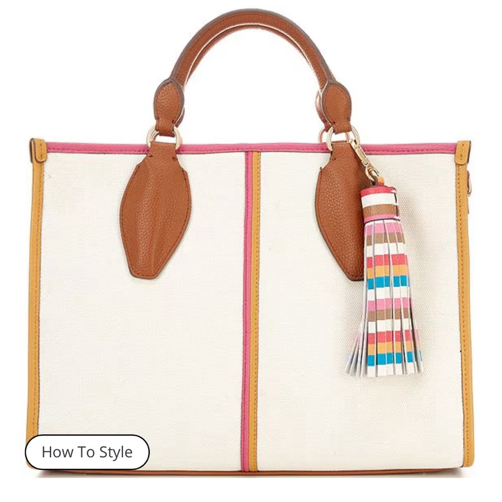Antonio Melani, Canvas Janelle Tassel Tote Bag! Perfect 4 carrying electronics!